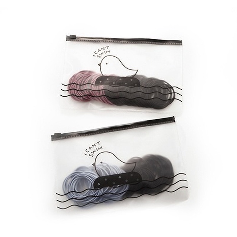 Bộ 100 Dây Buộc Tóc Cao Su Mỏng Thời Trang Hàn Quốc Đơn Giản