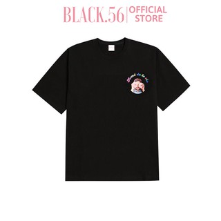 Áo thun nữ ADLV-MINI DONUTS GIRL , áo thun unisex basic cá tính oversize form rộng tay lỡ , BLACK56 M66