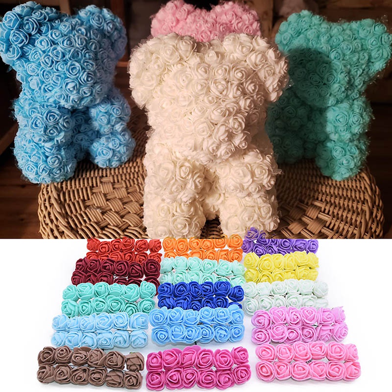 Set 36 Bông Hoa Hồng Mini 2cm Bằng Xốp Dùng Trang Trí Tiệc Cưới/Lễ Tình Nhân Nhân Dịp Năm Mới