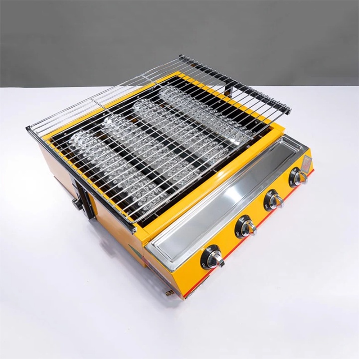 Bếp nướng ga 4 họng dài - Bếp nướng bbq bằng gas 4 đầu đốt ET-K255