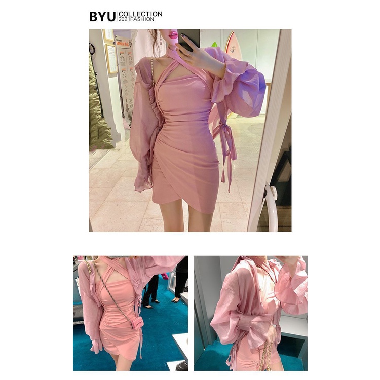 Đầm Ngắn Ôm Dáng Phong Cách Hàn Quốc Quyến Rũ Cho Nữ đầm nữ JL-LYQ-18