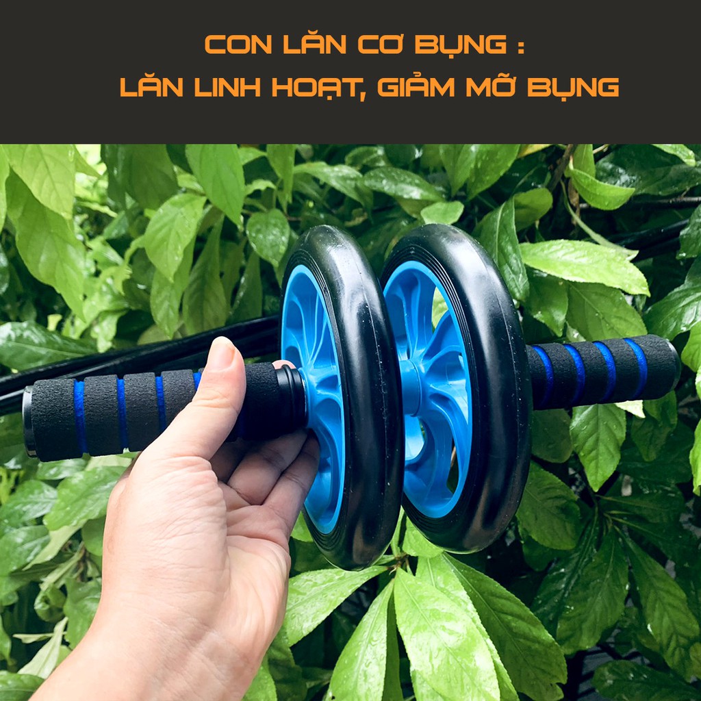 Bộ Dụng Cụ 5 Món Tập Cơ Tay, Bụng, Hít Hất, Con Lăn - Bộ Dụng Cụ Hít Đất Đa Năng - Yêu Thể Dục Thể Thao