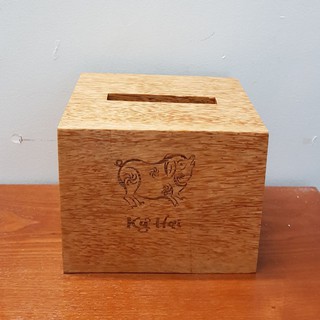 Hộp khăn giấy chữ nhật gỗ dừa ( khe vuông)