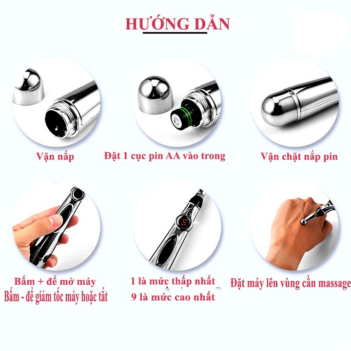 Bút Châm Cứu Xung Điện Massager Pen W-921