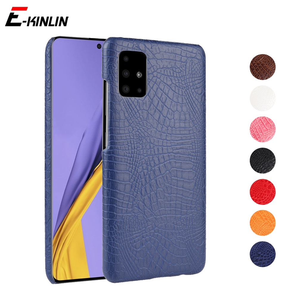 Ốp Điện Thoại Nhựa Cứng Giả Da Cá Sấu Thời Trang Cho Samsung Galaxy M01 Core M01s M02s M12 M21 M30s M31 M31s M51 M62