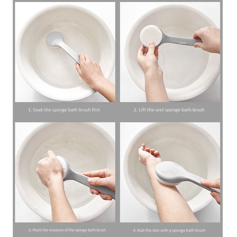 Cọ Tắm Hỗ Trợ Thoa Kem Dưỡng Da Tiện Dụng