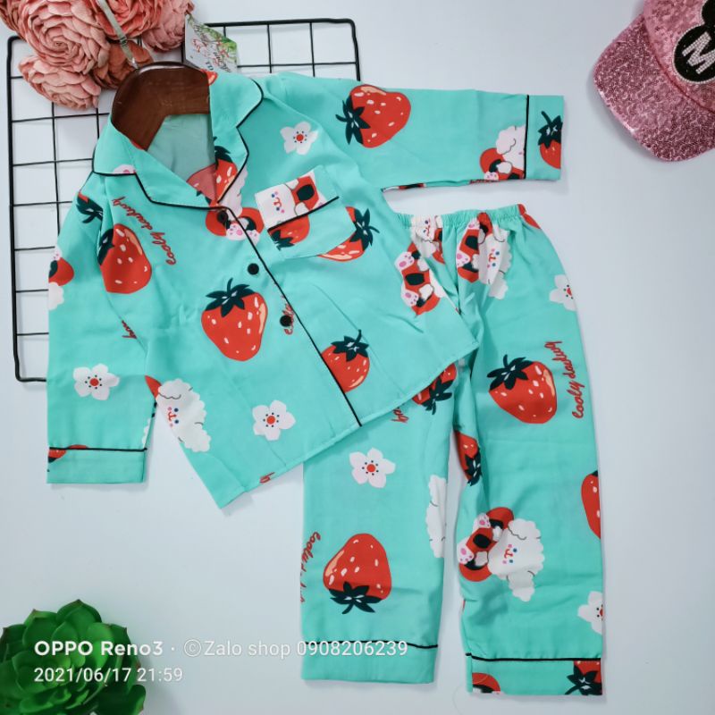 |11-40kg| BỘ PIJAMA DÀI TAY SIZE ĐẠI BÉ GÁI 089