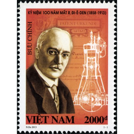 Tem sưu tập MS 1041 Tem Việt Nam KỶ NIỆM 100 NĂM MẤT Rudolf Diesel (1858 – 1913) 2013