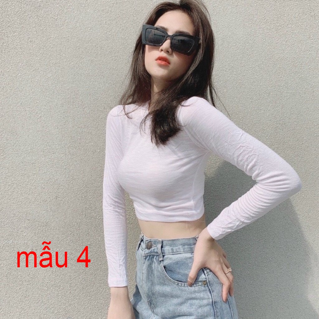 Áo Croptop Chất Borip Dày Dặn Mềm Mại Co Giản Mạnh Size 53kg Ảnh Thật 100% | BigBuy360 - bigbuy360.vn