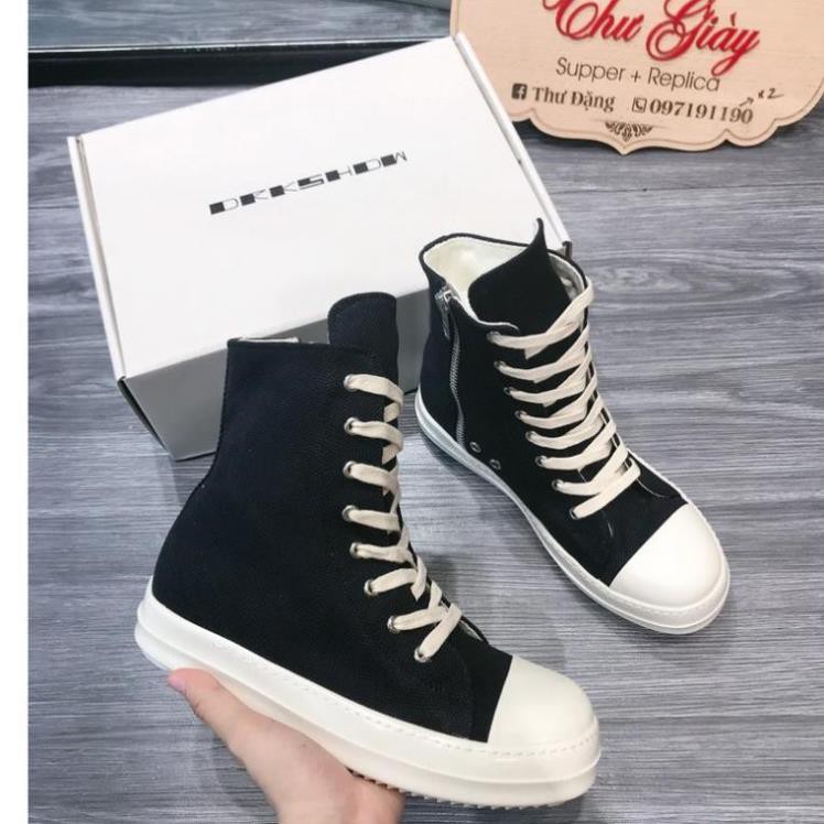 Giày thể thao,Giày sneaker,Giày 𝐫𝐢𝐜𝐤 𝐨𝐰𝐞𝐧,𝐑𝐎 cao đế thơm vani -h91