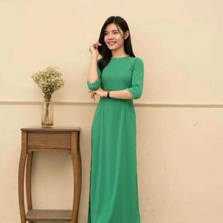 (HÀNG CÓ SẴN) SALE ÁO DÀI LỤA NHẬT CO GIÃN 7D CHỈ 183K 1AO MAY SẴN