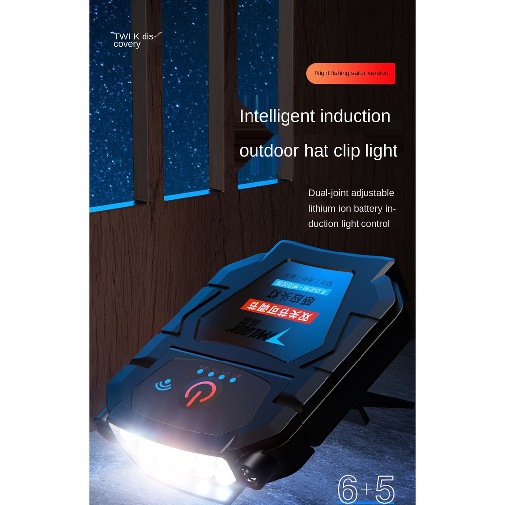 Đèn pha LED siêu sáng gắn nón xe hơi chống nước dùng làm mồi câu cá ban đêm