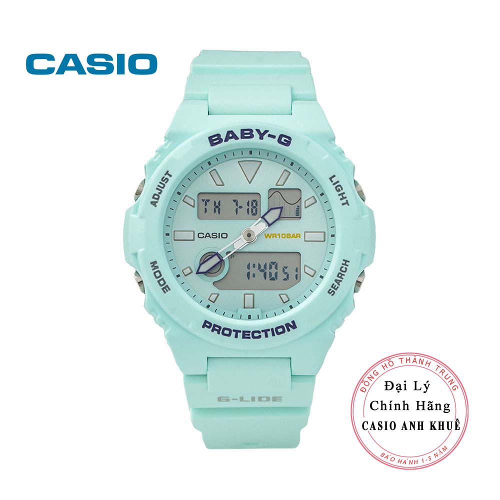 Đồng hồ Casio nữ Baby-G BAX-100-3ADR dây nhựa ( màu xanh bạc hà )