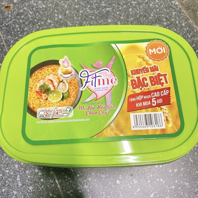 Cmbo 5 gói mỳ Fitme vị chua cay,mỳ Fitme chua cay,tặng hộp nhựa cao cấp | BigBuy360 - bigbuy360.vn