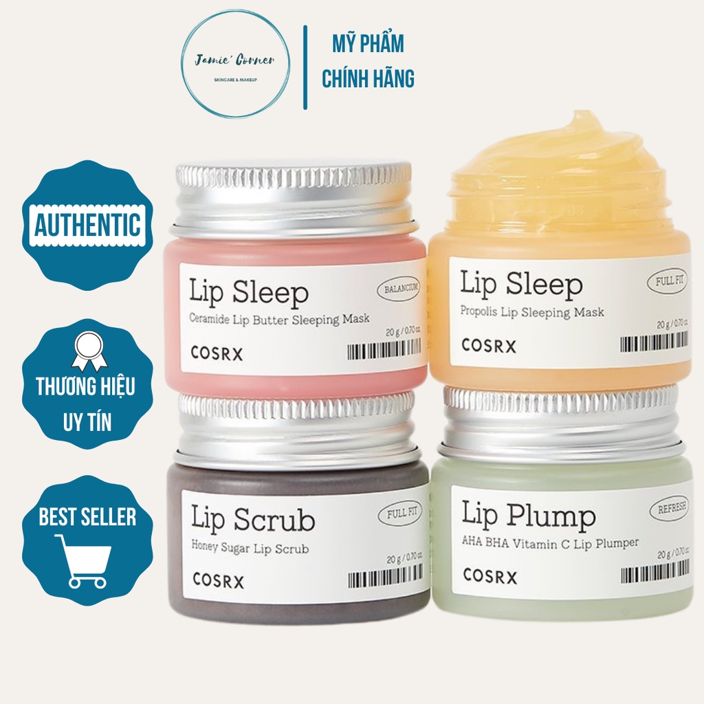 [Chính hãng có bill] Mặt nạ ngủ dưỡng ẩm, tẩy da chết cho đôi môi căng mọng COSRX Lip Sleeping Mask 