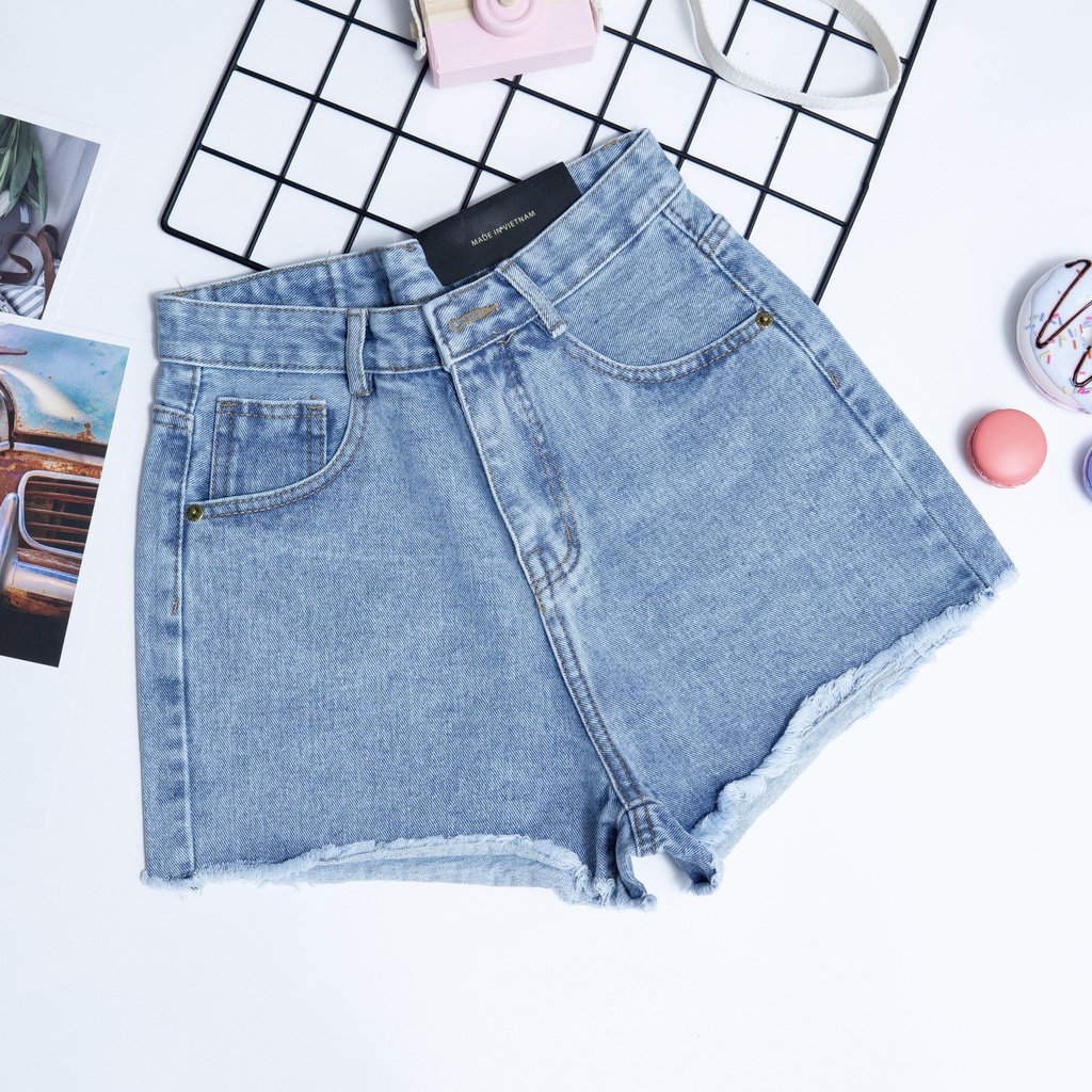 Quần Sọt Jeans Nữ Lưng Cao Rách nhiều mẫu