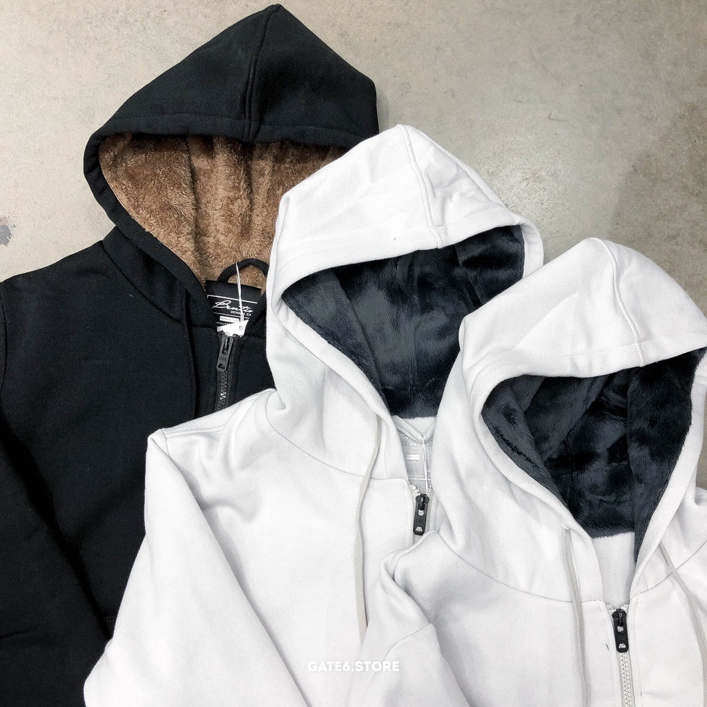 Áo Khoác Nỉ Nam BT có mũ, hoodie kéo khóa Unisex lót lông 2 lớp siêu ấm kiểu Hàn Quốc GATE6 - 4738