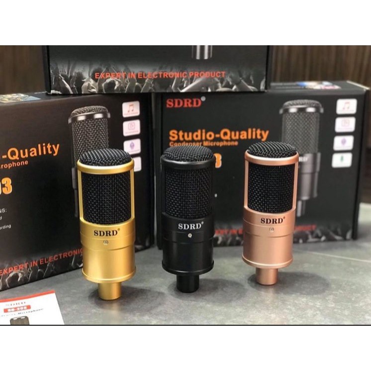 Mới 2022 Trọn Bộ Sound Card K300 plus Và Mic Thu Âm SDRD SD-203 Tặng Kèm Tai Nghe. Bảo Hành Lên Đến 12 Tháng