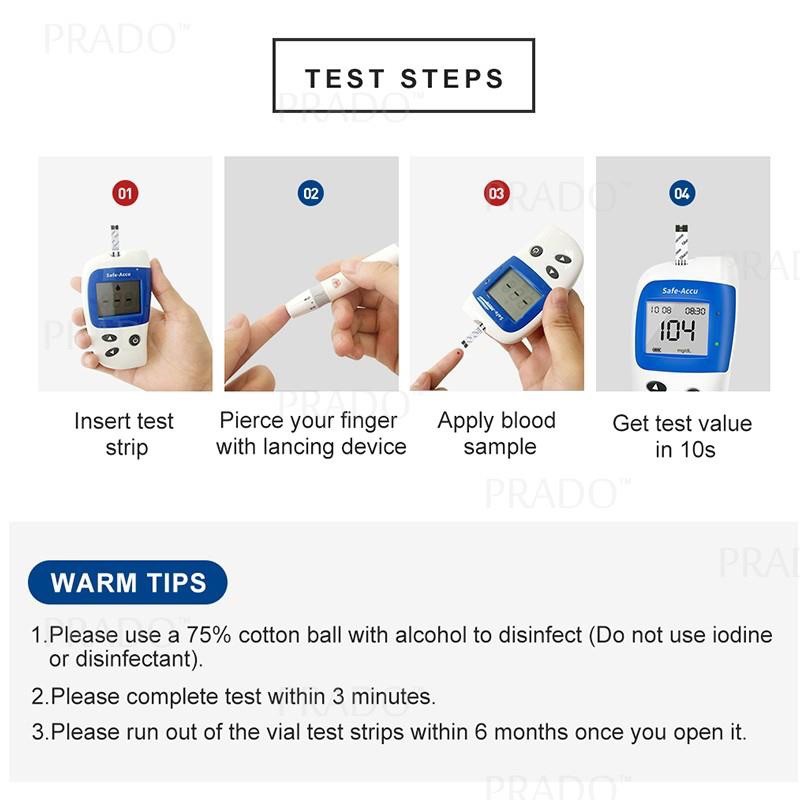 Máy đo đường huyết Sinocare Safe - Accu 2 + que Thử và kim chích máu