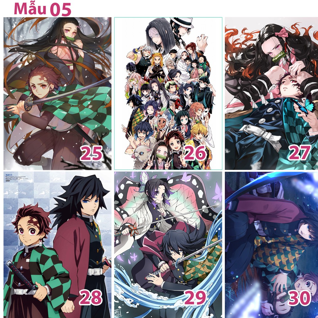 Poster / Tranh dán tường anime Kimetsu No Yaiba/ Thanh Gươm diệt Quỷ