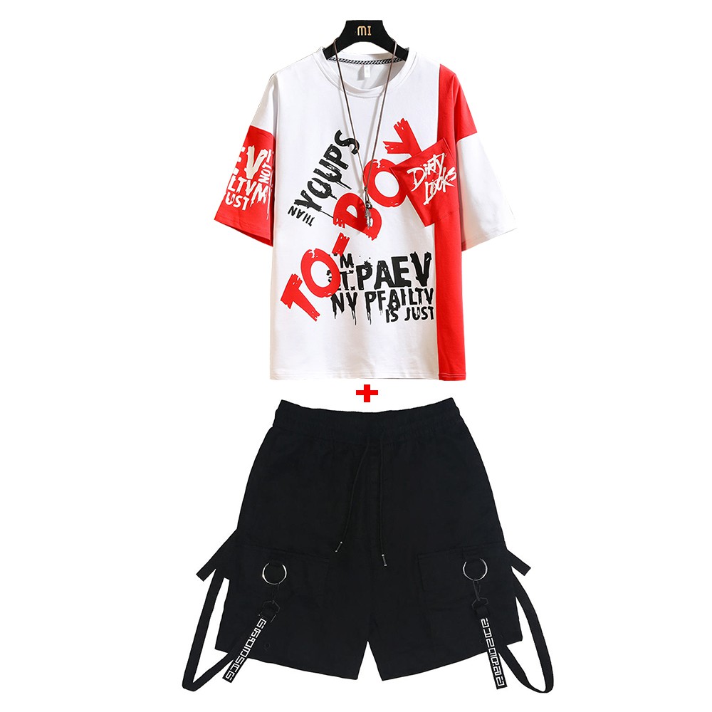 Bộ Đồ Thun Nam TO – BOY Kết Hợp Quần Shorts Phối Dây Cá Tính Thời Trang SET NAM 9000093C | BigBuy360 - bigbuy360.vn