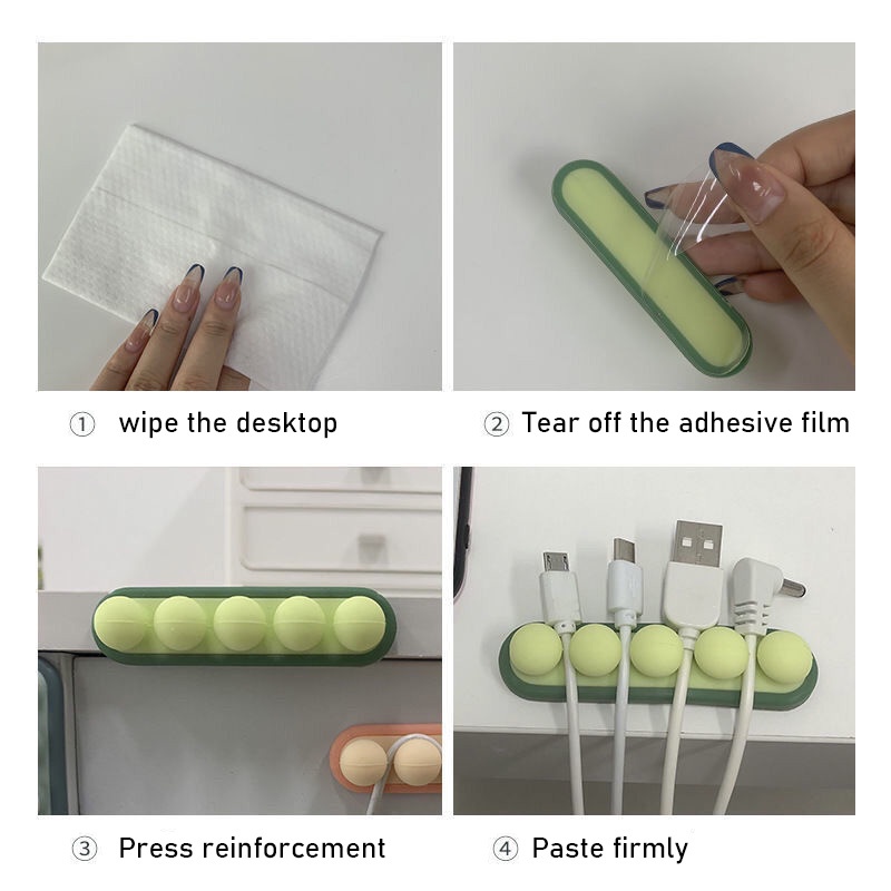 Munroe Kẹp Cố Định Dây Cáp Sạc / Điện Thoại Để Bàn Tiện Lợi