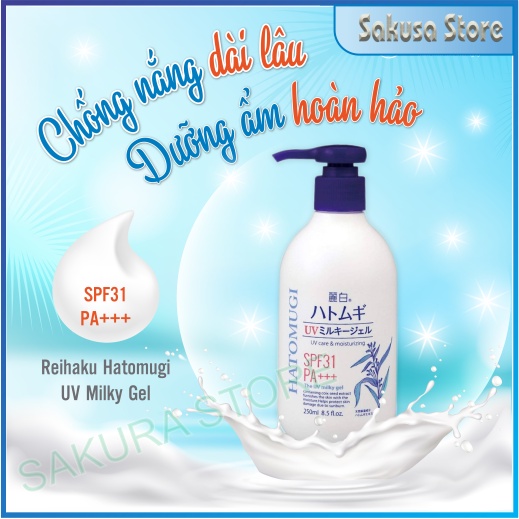 Sữa dưỡng thể Hatomugi Nhật Bản sữa dưỡng thể giúp chống nắng dưỡng ẩm trắng da