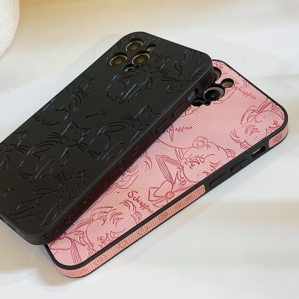 Ốp Điện Thoại Da Chống Sốc Họa Tiết Thủy Thủ Mặt Trăng Cho iPhone 13/12/11/X/8/7P
