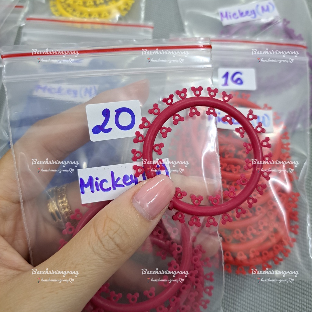 Thun niềng răng hoạt hình nhiều màu đáng yêu, Thun gắn mắc cài hoạt hình, chun niềng răng gắn mắc cài