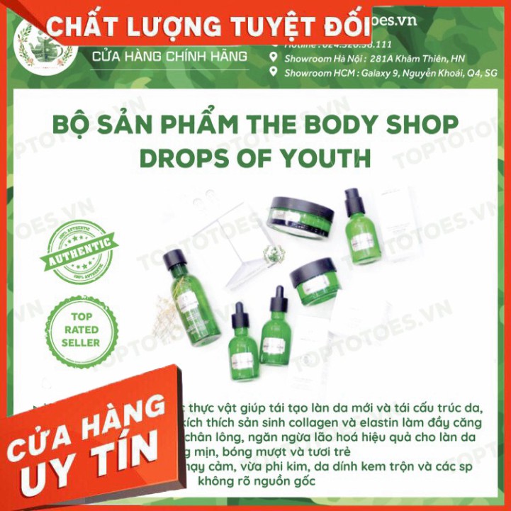 GIẢM GIÁ  Essence - Lotion The Body Shop Drops Of Youth phục hồi, trẻ hoá da và chống ô nhiễm GIẢM GIÁ