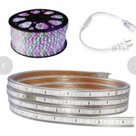 Giá Tốt - Dây led 5050 RGB 7 màu 5m chống nước và có rắc cắm nguồn 220V