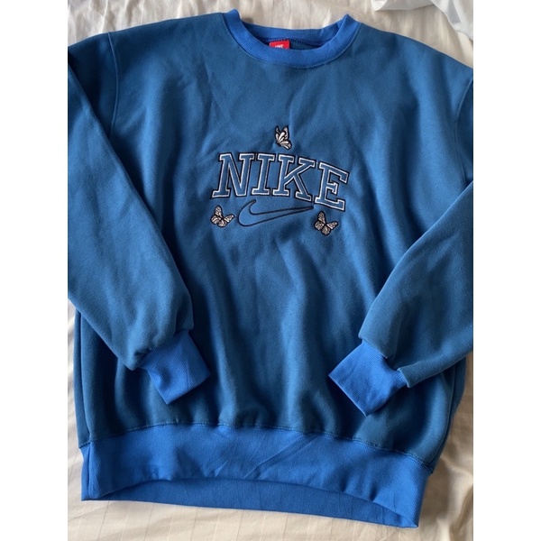 Áo Sweater Thêu logo Xanh Biển