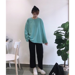 Áo Tay Dài BASIC LONG SLEEVE Màu Xanh Mint Unisex