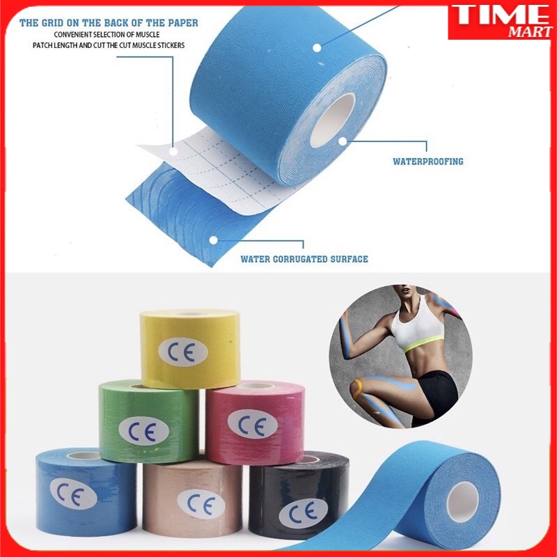 [CÓ SẴN] Băng dán cơ thể thao chống nước.Hỗ trợ chấn thương. thời trang và an toàn khi thi đấu và tập luyện [TIME_MART