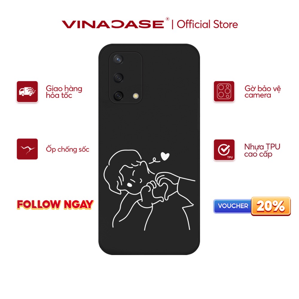 Ốp lưng Vina Case OPPO A1K/A3S/A54/A94/F9/ ....dẻo cạnh vuông bảo vệ camera hình Ốp cặp BST5