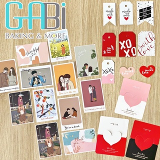 Thiệp và tag giấy Valentine