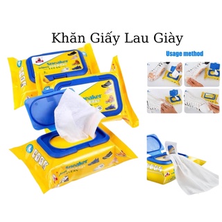 Khăn Giấy Lau Giày Siêu Sạch SNEAKER Siêu Hot Không Hoá Chất Làm Hại Vải
