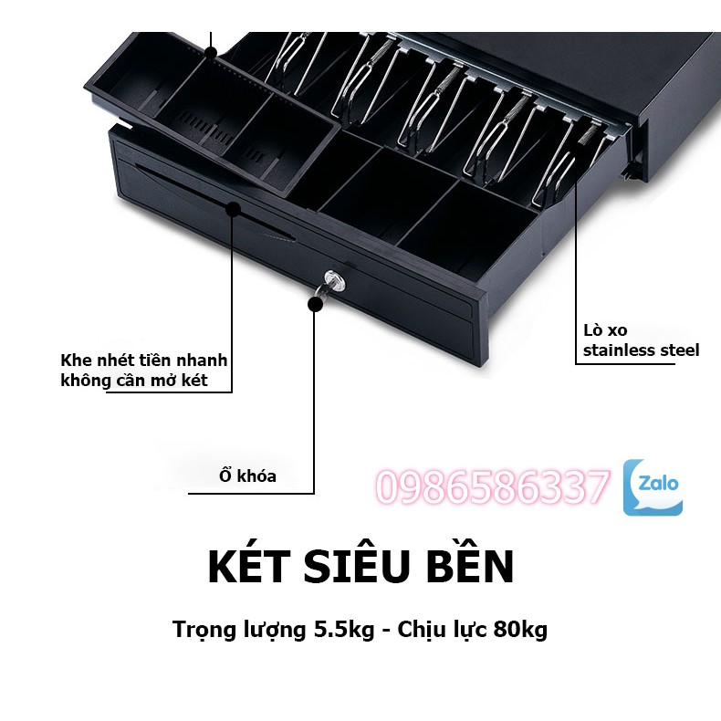 Ngăn kéo đựng tiền tự động HS405C, két đựng tiền tự động, ngăn kéo tính tiền tự mở