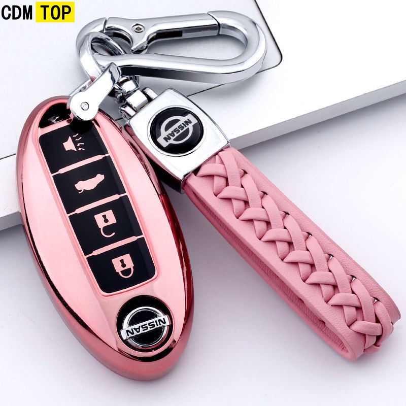 Vỏ TPU Kèm Móc Khóa Điều Khiển Từ Xa Cho Nissan Rogue XTrail T32 T31 Qashqai J11 J10 Kicks Tiida Murano Juke Versa Infiniti