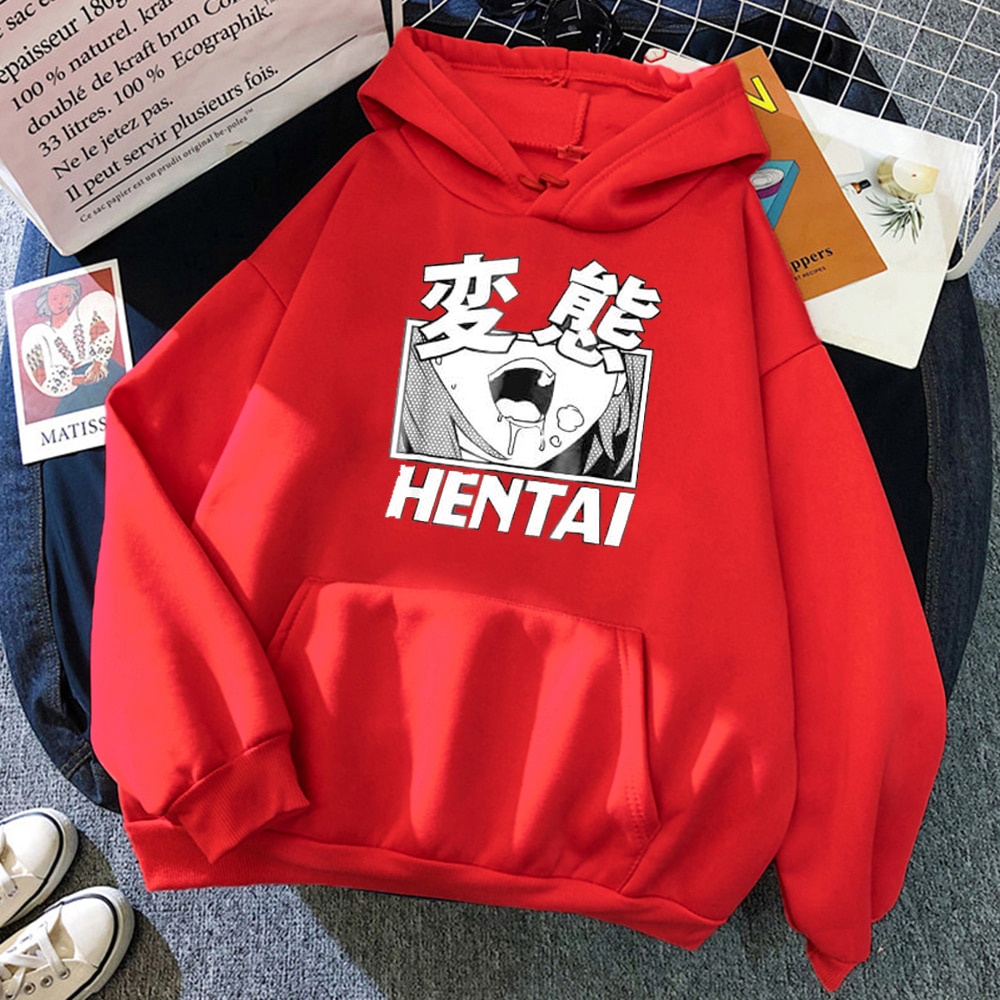 Áo Hoodie In Họa Tiết Hoạt Hình Ahegao Hentai Phong Cách Harajuku Đường Phố Mùa Thu Cho Nam Và Nữ