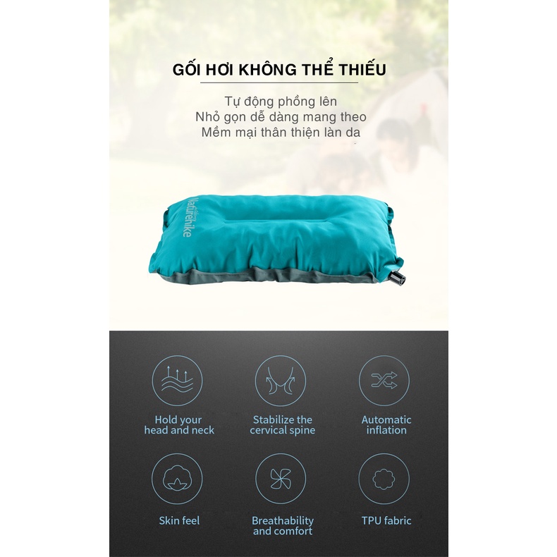 Gối Dã Ngoại Tự Bơm Hơi Naturehike NH17A001-L Đa Năng