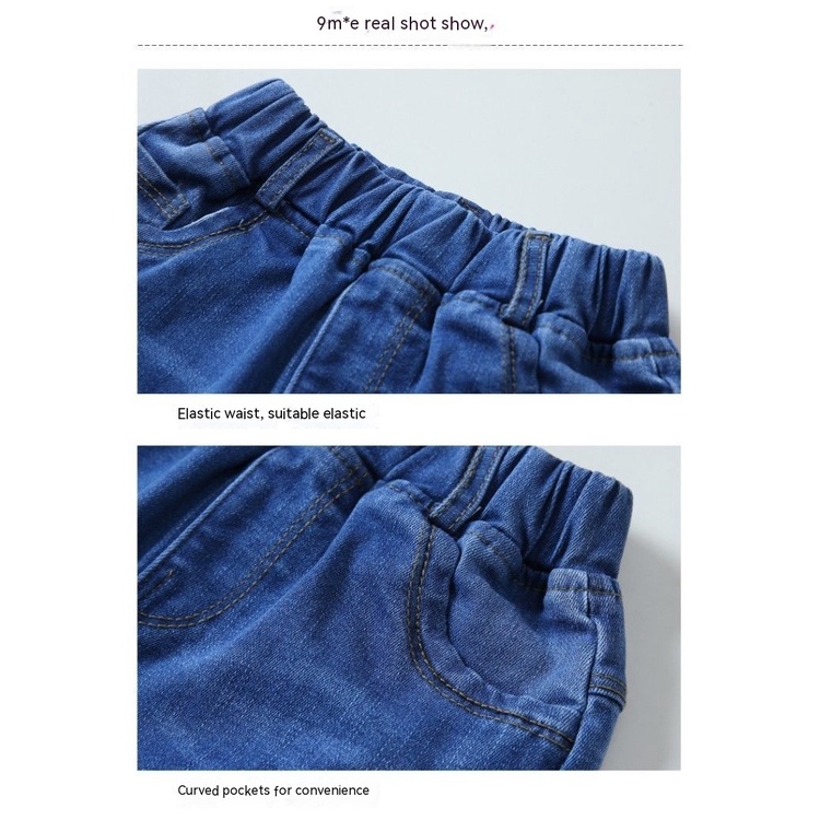 Quần Jeans Dài Thời Trang Xuân Thu Cho Bé Gái