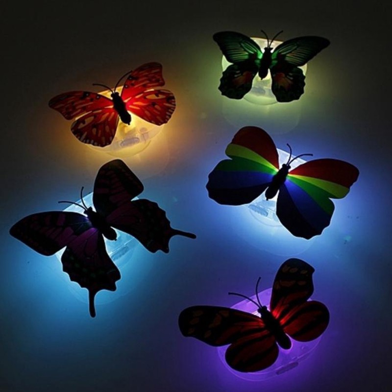 Đèn ngủ/đèn led trang trí hình bướm có pin tiện dụng