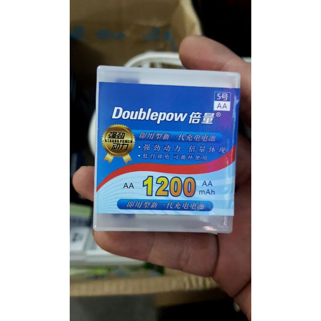 Combo Sạc Pin tiểu AA, AA Doublepow + 4 Pin sạc AA - SẢN PHẨM CHÍNH HÃNG