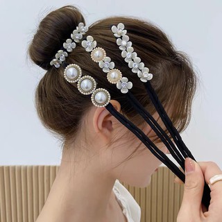 Dụng cụ kẹp búi tóc quấn tóc dẻo củ tỏi thông minh , kẹp tóc ngọc uzzlang hot trend hàn quốc