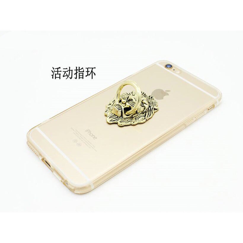 Nhẫn Đỡ Điện Thoại Bằng Đồng Hình Đầu Sư Tử Phong Cách retro Cho iphone samsung huawei xiaomi oppo Giá Đỡ