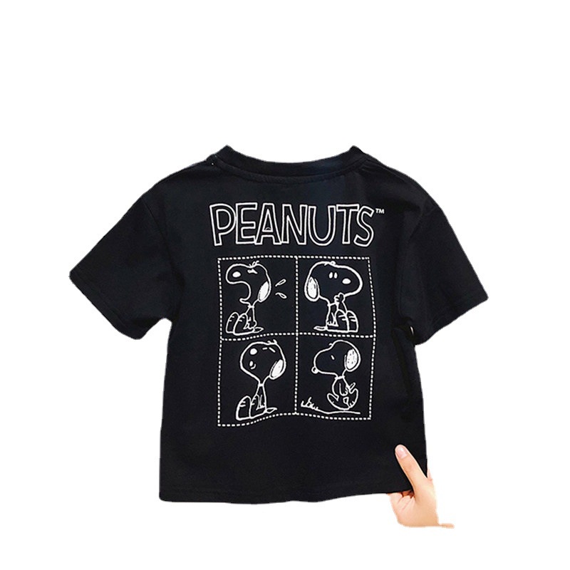 Áo Bé Trai Cộc Tay In Chú Chó Snopy, Áo thun trẻ em từ 1 - 5 tuổi chất cotton cao cấp - SUMO KIDS