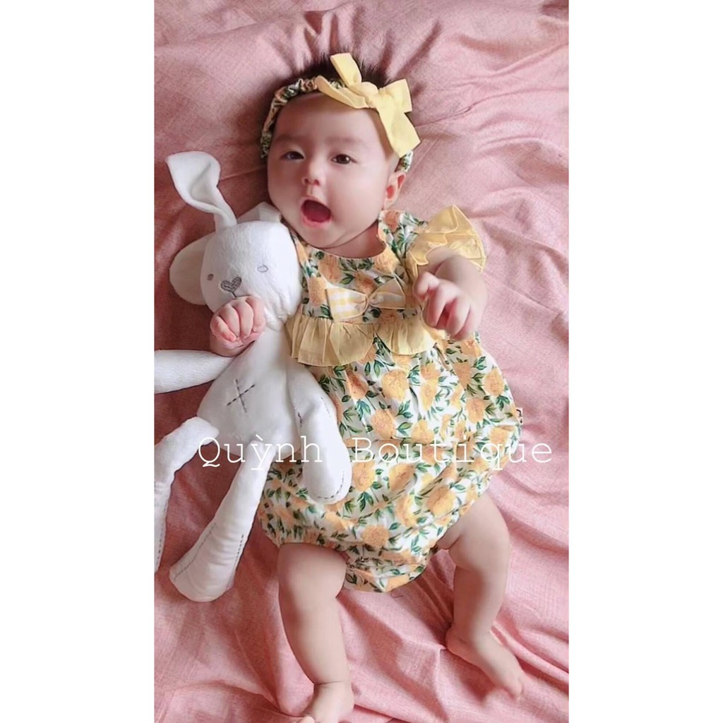 Quần áo bé gái - Set body kèm turban