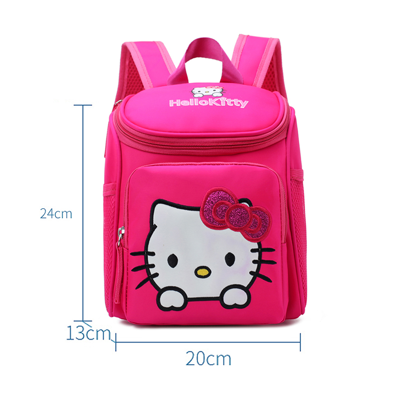 Ba lô đi học họa tiết hoạt hình kitty xinh xắn dành cho bé 3-6 tuổi