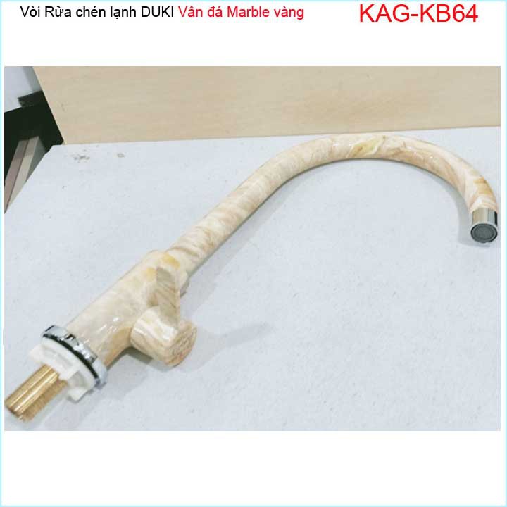 Vòi chậu rửa vân đá marble Duki KAG-KB64, vòi lạnh marble thủ công cao cấp cao